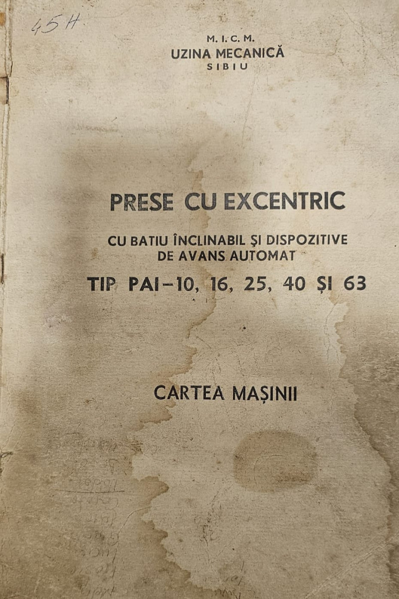 PRESE CU EXCENTRIC